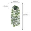 3-Pack Artificial Hanging Plants in Pots – Faux Trailing Eucalyptus & Ivy for Indoor Home Decor