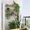 3-Pack Artificial Hanging Plants in Pots – Faux Trailing Eucalyptus & Ivy for Indoor Home Decor