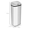 50L Automatic Motion Sensor Dustbin – Touchless Stainless Steel Kitchen Trash Can & Waste Bin
