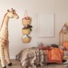 3-Tier Wall Hanging Storage Basket Wall-Mounted Brown Cotton Woven Organisers