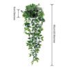 3-Pack Artificial Hanging Plants in Pots – Faux Trailing Eucalyptus & Ivy for Indoor Home Decor