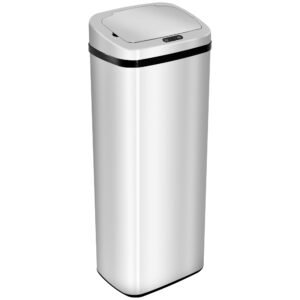 50L Automatic Motion Sensor Dustbin – Touchless Stainless Steel Kitchen Trash Can & Waste Bin