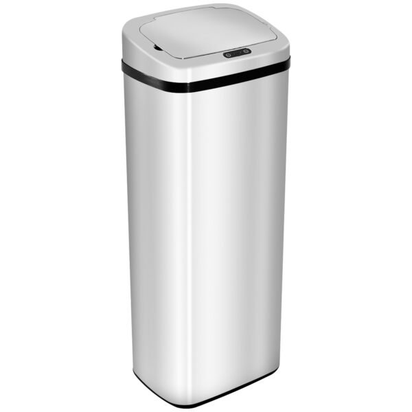 50L Automatic Motion Sensor Dustbin – Touchless Stainless Steel Kitchen Trash Can & Waste Bin