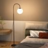 Modern Minimalist 3-Color LED Floor Lamp – Matte Black Standing Reading Light for Living Room & Bedroom