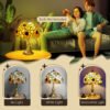 Handcrafted Stained Glass Table Lamp – Vintage Tiffany Style Sunflower Bedside & Living Room Nightlight