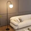 Modern Minimalist 3-Color LED Floor Lamp – Matte Black Standing Reading Light for Living Room & Bedroom