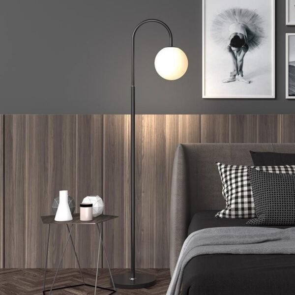 Modern Minimalist 3-Color LED Floor Lamp – Matte Black Standing Reading Light for Living Room & Bedroom