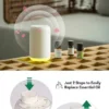 Yasser Booster white waterless aroma diffuser highlighting undiluted oils for a purer fragrance with an oil bottle on a desk