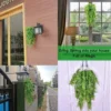 Artificial Persian Fern Leaf Texture & Material Quality Close-up detail of realistic artificial foliage texture highlighting high-fidelity leaf veins and fade-resistant plastic material