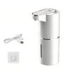 Automatic Foaming Soap Dispenser - White AX221 White automatic touchless soap dispenser model AX221 with USB-C cable and wall bracket on a clean white background