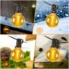 g40-shatterproof-pet-bulbs-waterproof-seal Comparison showing G40 bulb with waterproof sealing ring versus standard market bulb