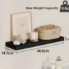 wall-mounted-shelves Rustic Floating Wooden Wall Shelves Set of 3