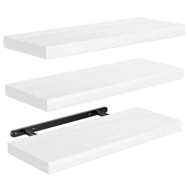 wall-mounted-shelves White three-piece set wall-mounted-shelves White three-piece set