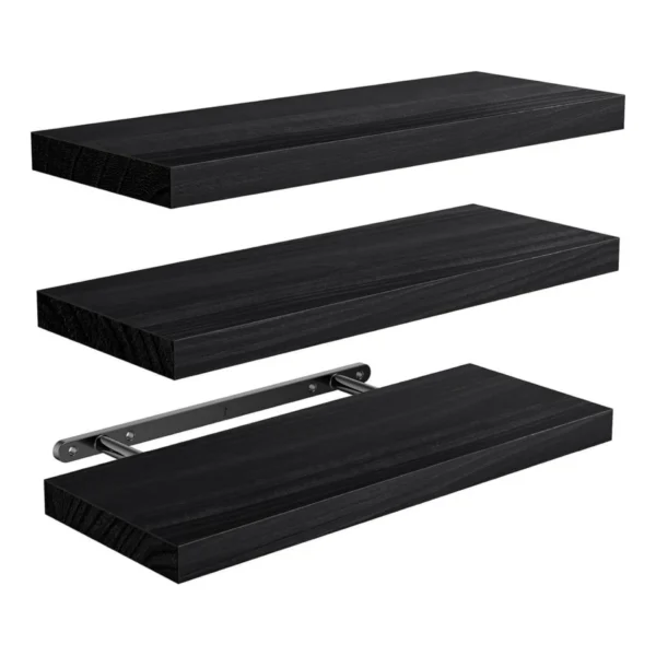 wooden-wall-shelves Black 3-piece set wooden-wall-shelves Black 3-piece set